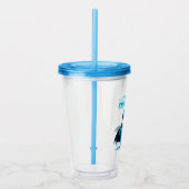 Kriminelle zum Einfrieren - Dunkler Pinguin Acryltrinkbecher (Rechts)