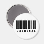 kriminelles Barcode-Design Magnet (Vorderseite/Rückseite)