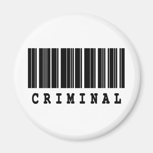 kriminelles Barcode-Design Magnet (Vorne)