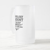 Kriminologe kein Schlaf ohne Geld ohne Leben Mattglas Bierglas (Vorderseite Links)