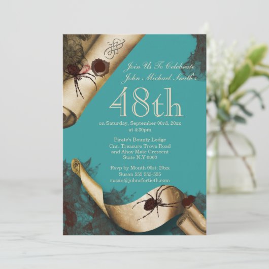 Krimiuntersuchungs-Blau whodunnit Einladung (Stehend Vorderseite)