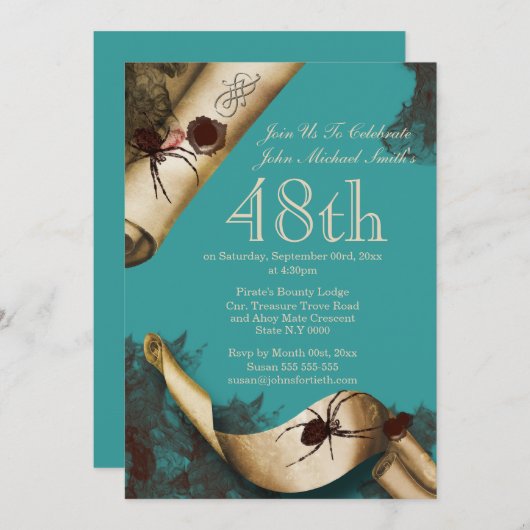 Krimiuntersuchungs-Blau whodunnit Einladung (Vorne/Hinten)