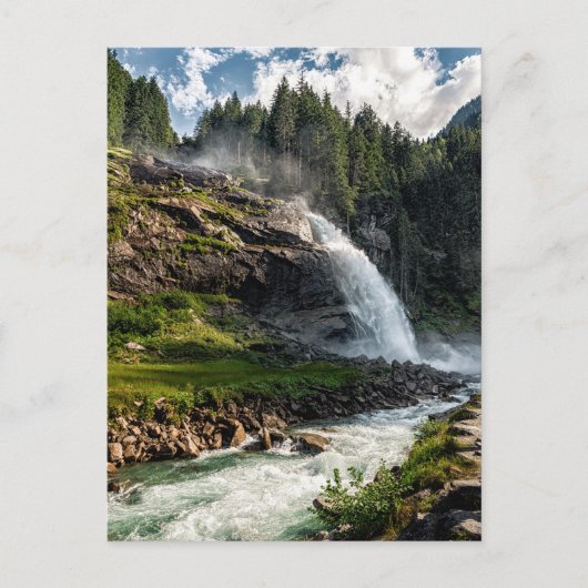 Krimmer Wasserfall, Österreich Postkarte (Vorderseite)