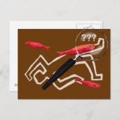 Krimschreiber - rote Heringe Postkarte (Vorne/Hinten)