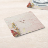 Krimson flüstert rechteckiger pappuntersetzer (angewinkelt)