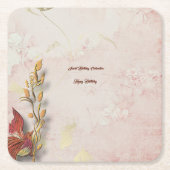 Krimson flüstert rechteckiger pappuntersetzer (Vorderseite)