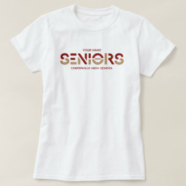 Krimson & Gold zweifarbige Senioren in Scheiben T-Shirt