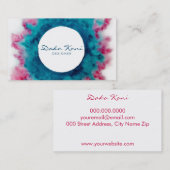 Krimson in Ozeanblau Visitenkarte (Vorne/Hinten)