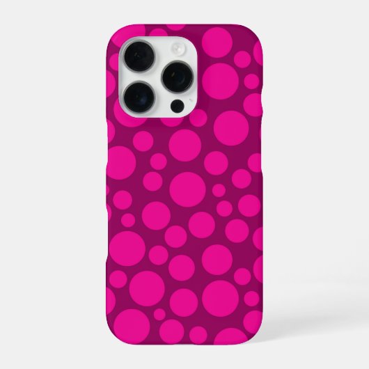 Krimson Pink Polka dot iPhone Hülle (Rückseite)