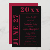 Krimson über Einladungen zur Black Graduation Part (Vorne/Hinten)