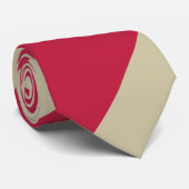 Krimson und Blassgoldstreifen Krawatte (Gerollt)