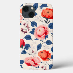 Krimson und Coral-Blume Case-Mate iPhone Hülle