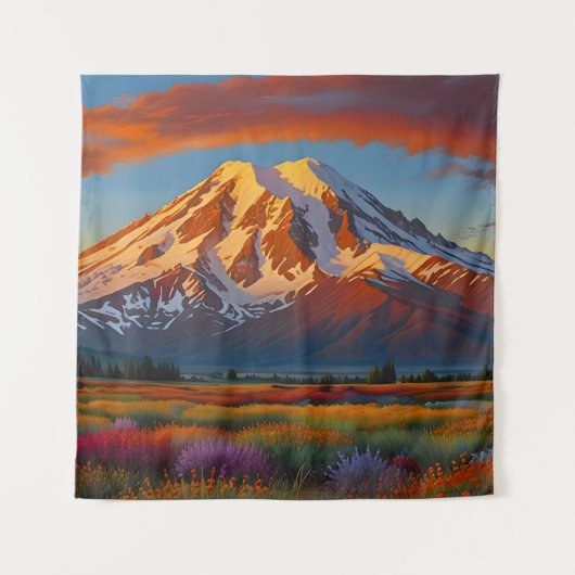 Krimson Wolken über dem Tal Wandteppich (Vorderseite)