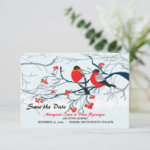 Krimsonbrüste Save the Date Einladung (Stehend Vorderseite)