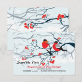 Krimsonbrüste Save the Date Einladung (Vorne/Hinten)