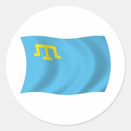 Krimtatarenflagge Runder Aufkleber (Vorderseite)