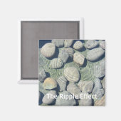 Kringel auf dem Wasser Magnet (Vorderseite/Rückseite)