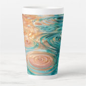 Kringel der Ruhe Abstrakte Wasserharmonie Milchtasse (Vorderseite)