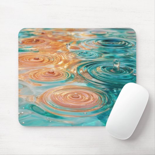 Kringel der Ruhe Abstrakte Wasserharmonie Mousepad (Mit Mouse)