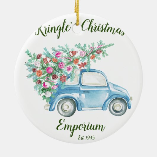 Kringle's Christmas Emporium Keramik Ornament (Hinten)