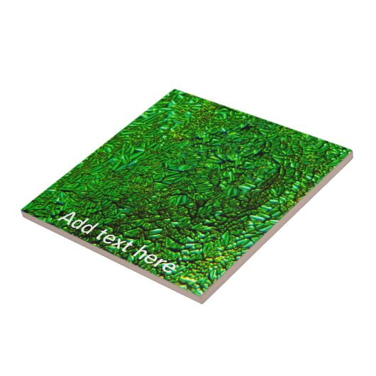 Krinkle grünes verschmolzenes Glas Fliese (Seite)