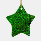 Krinkle grünes verschmolzenes Glas Keramik Ornament (Rechts)