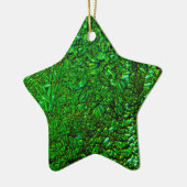 Krinkle grünes verschmolzenes Glas Keramik Ornament (Links)