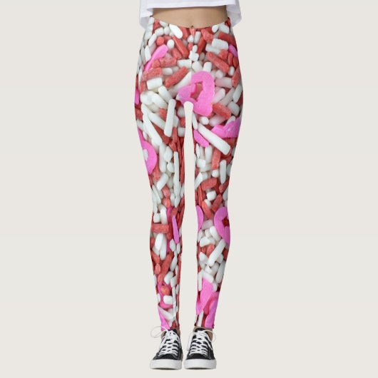 Krinklen mit Herzen Leggings (Vorderseite)