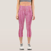 Krinklerrosa Krepe Capri Leggings (Vorderseite)