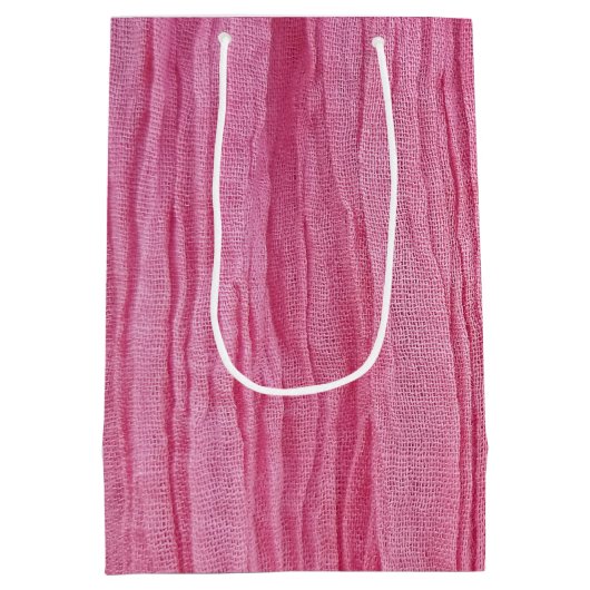 Krinklerrosa Krepe Mittlere Geschenktüte (Rückseite)