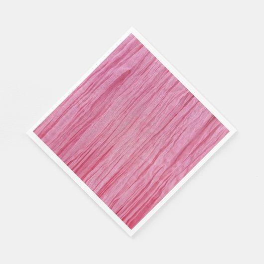 Krinklerrosa Krepe Serviette (Ecke)