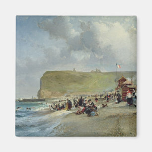 Krinolinen auf dem Strand, Fecamp, 1871 Magnet