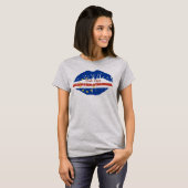 Kriola Lips Kisses Cape Verde Flag T - Shirt (Vorne ganz)