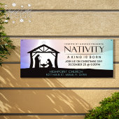 Krippe A King ist Geborener Kirchendienst Religiös Banner