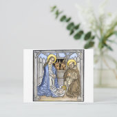 Krippe aus einem italienischen Illuminated Gospel Postkarte (Stehend Vorderseite)