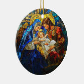 Krippe aus gefestigtem Glas Keramik Ornament (Rechts)