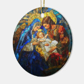 Krippe aus gefestigtem Glas Keramik Ornament (Links)