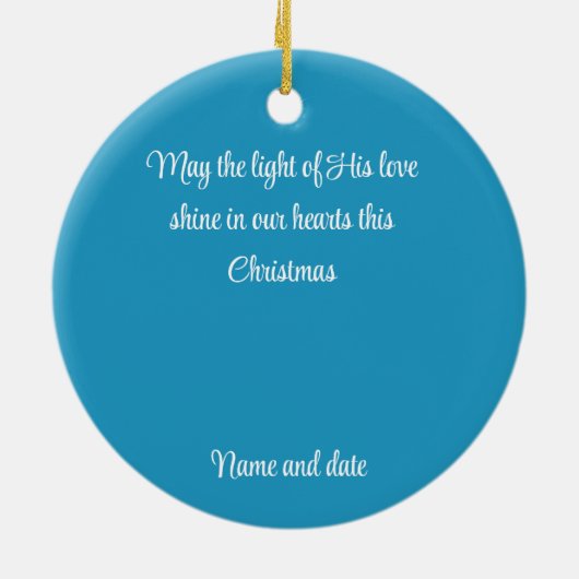 Krippe aus gefestigtem Glas Keramik Ornament (Hinten)