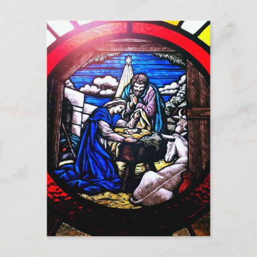 Krippe aus gefestigtem Glas Postkarte (Vorderseite)
