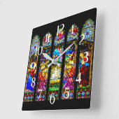 Krippe aus gefestigtem Glas Quadratische Wanduhr (Winkel)