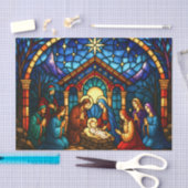 Krippe aus gefestigtem Glas Seidenpapier (Handwerk)