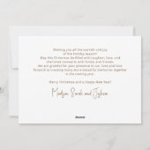 Krippe Baby Jesus Christ Feiertagskarte (Rückseite)