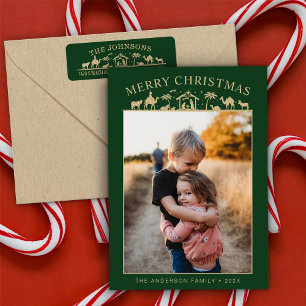 Krippe Baby Jesus Christ Feiertagskarte