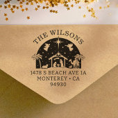 Krippe Baby Jesus Christus Rücksendeadresse Gummistempel