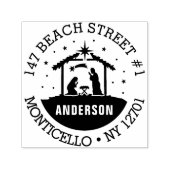 Krippe Baby Jesus Christus Rücksendeadresse Permastempel (Design)