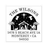 Krippe Baby Jesus Christus Rücksendeadresse Permastempel (Design)