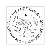 Krippe Baby Jesus Christus Rücksendeadresse Permastempel (Design)