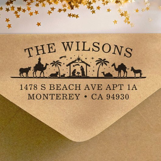 Krippe Baby Jesus Christus Rücksendeadresse Permastempel