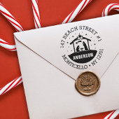 Krippe Baby Jesus Christus Rücksendeadresse Permastempel