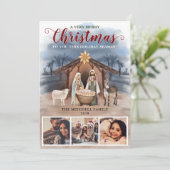 Krippe Baby Jesus Foto Frohe Weihnachten (Stehend Vorderseite)